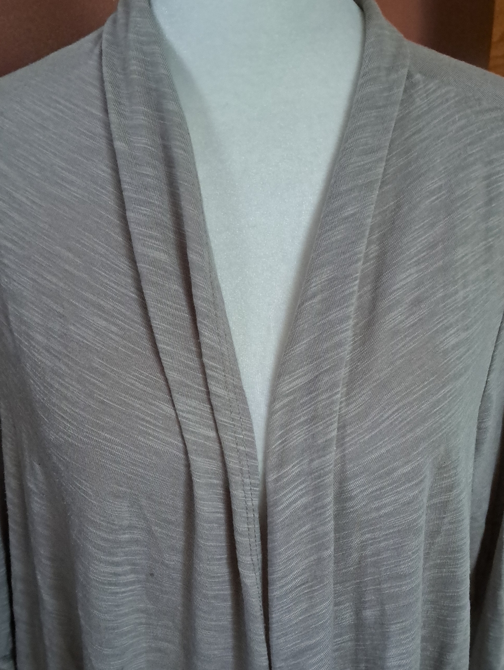 Notations Taupe Lightweight Draped Cardigan